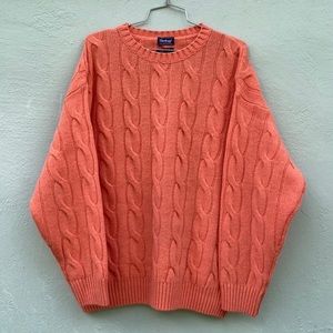 Vintage Heritage virgin wool cable knit sweater men's large